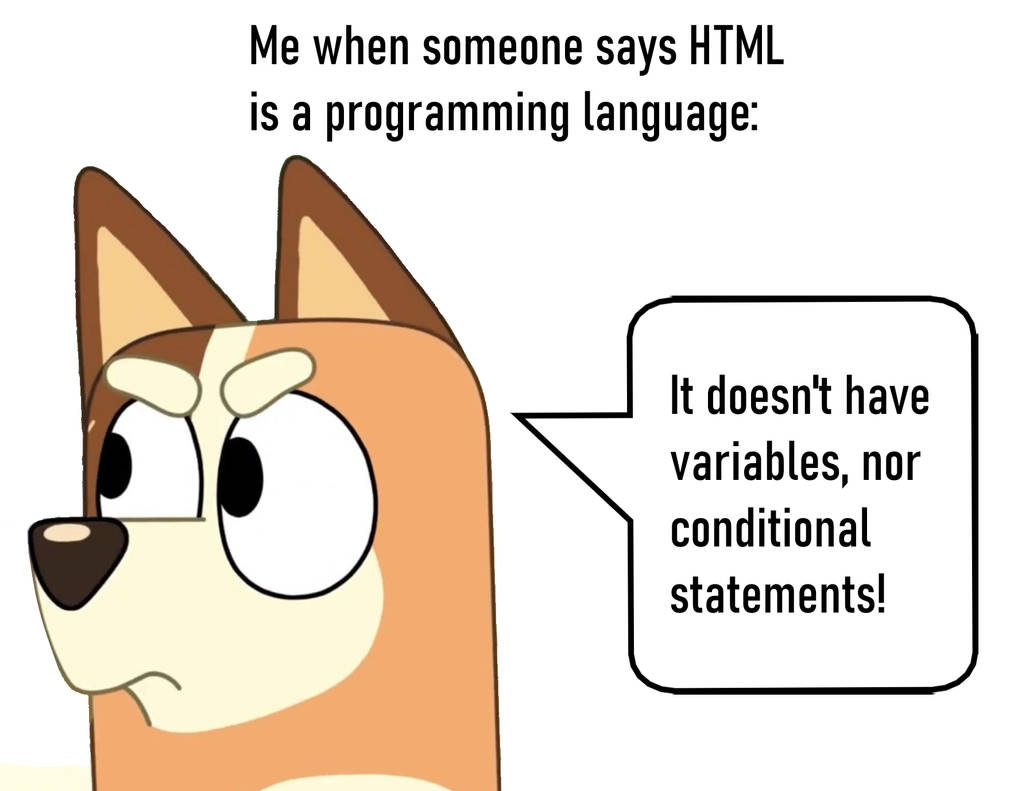 HTML is not a programming language! by MartinRaczSzerelo on DeviantArt