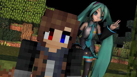 Minecraft Me And Human Miku!