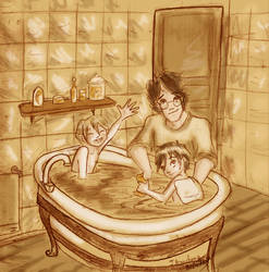 DH: Bath time at the Potters