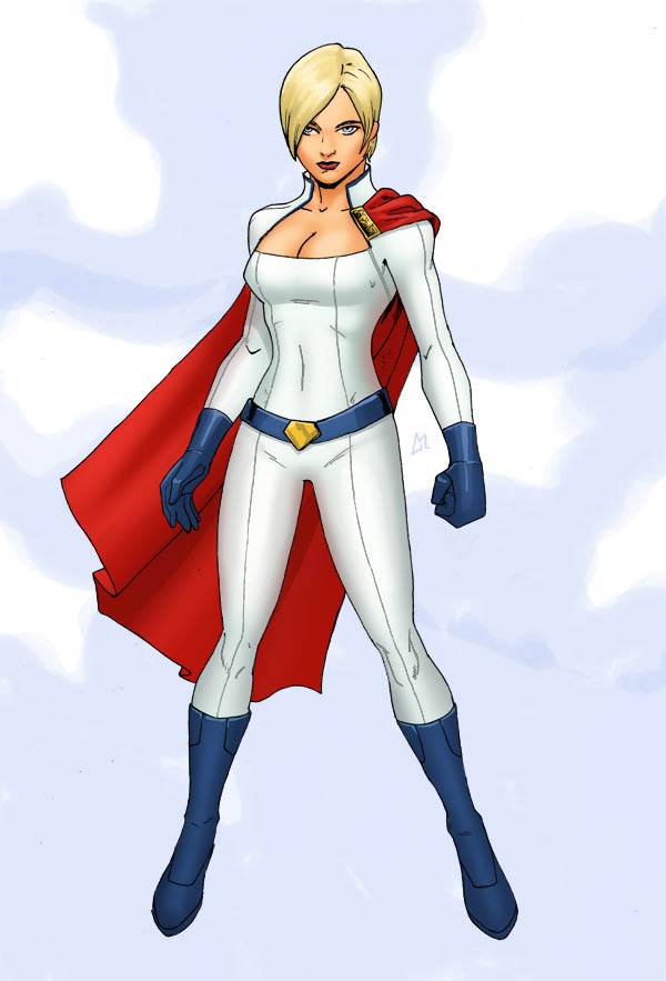 P is for Power Girl by Mista-M on DeviantArt