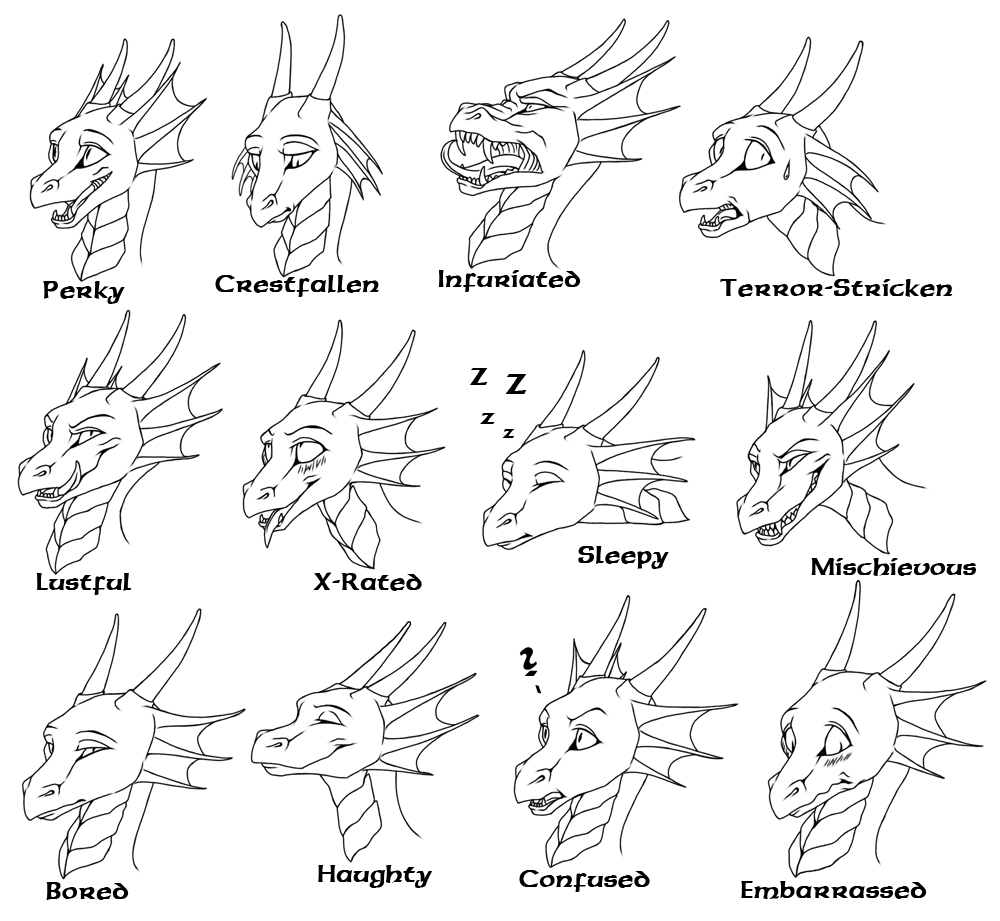 Zala Expression Sheet - Inks