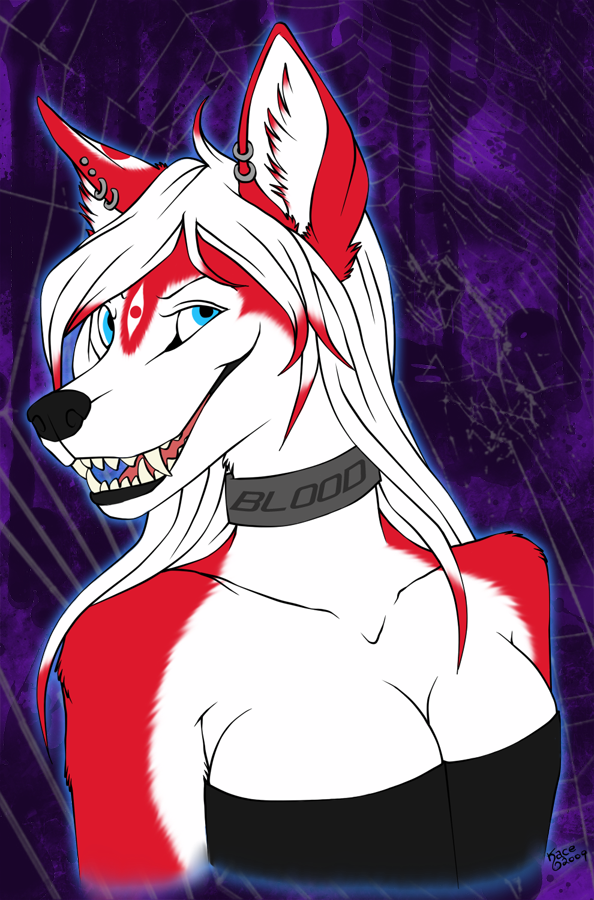 BloodHuskie-Halloween Bust Com