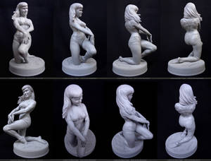 Bettie Page sculpture