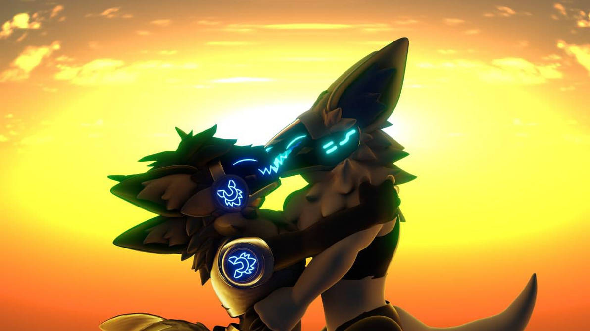 Wsom Protogen Kiss protogen sfw agreeable ^w^ by LUANFUR on DeviantArt