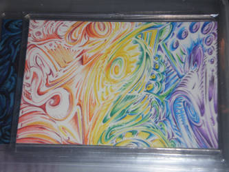 art card rainbow swirl