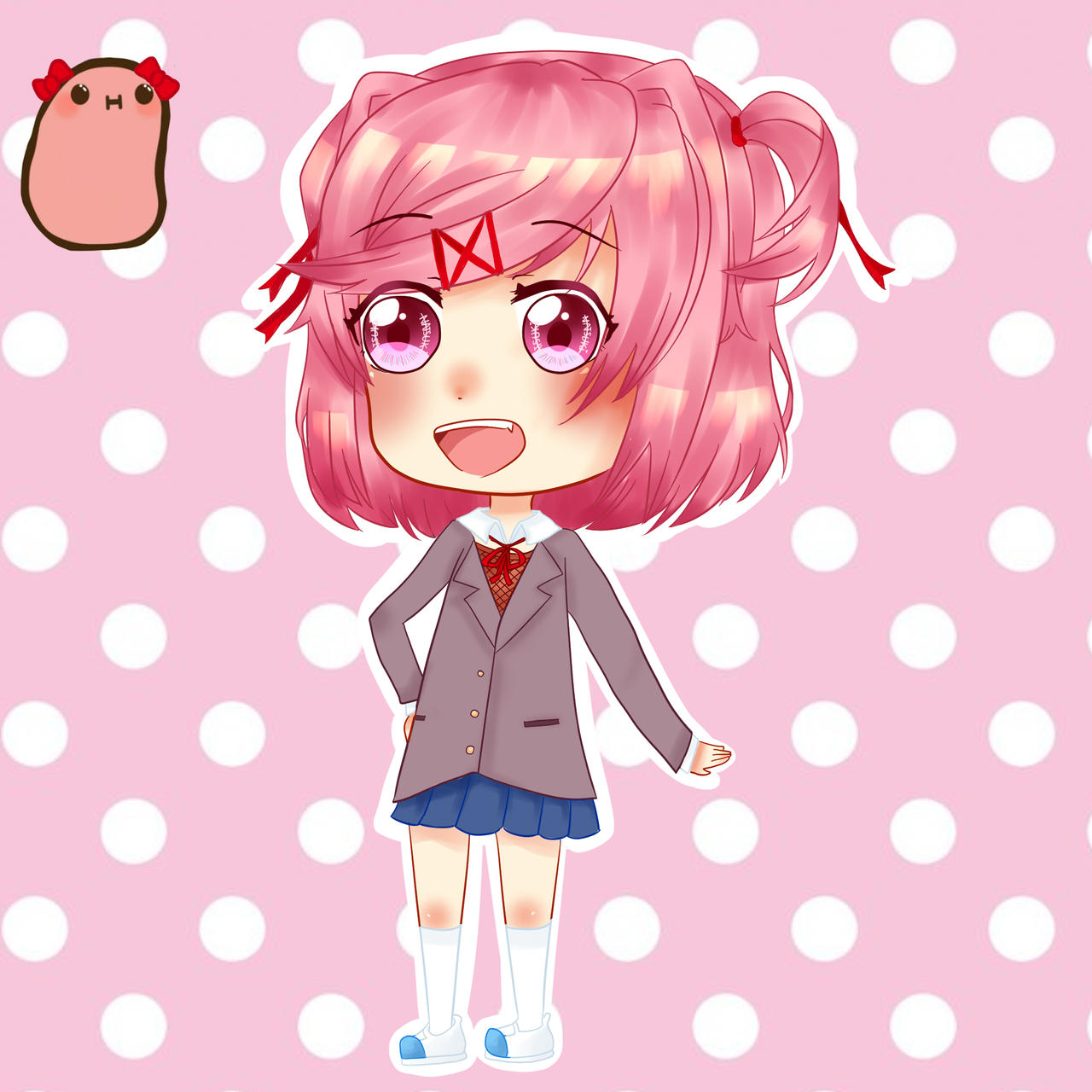 Natsuki Simple Natsuki by NyanNyanCyan on DeviantArt