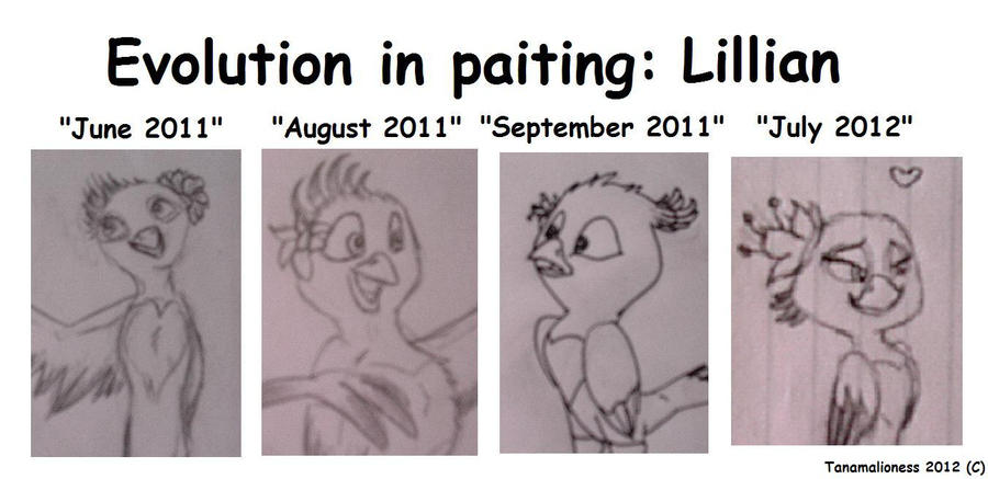 Bird Evolution Deviantart Evolution in my paiting by Tanamalioness on DeviantArt