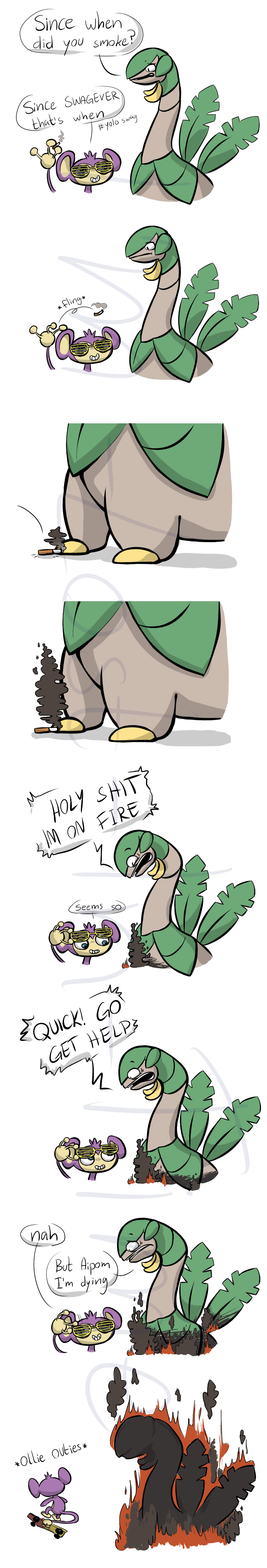 Aipom and Tropius 2