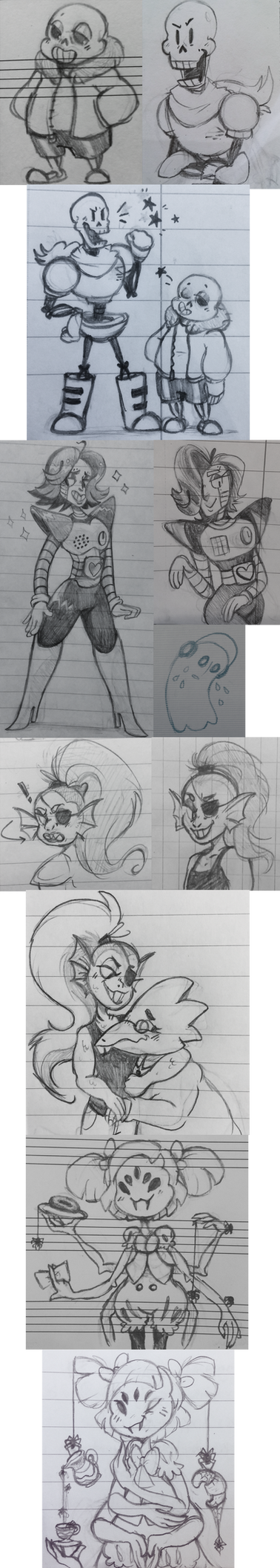 Undertale Doodle Dump by miaoutastique