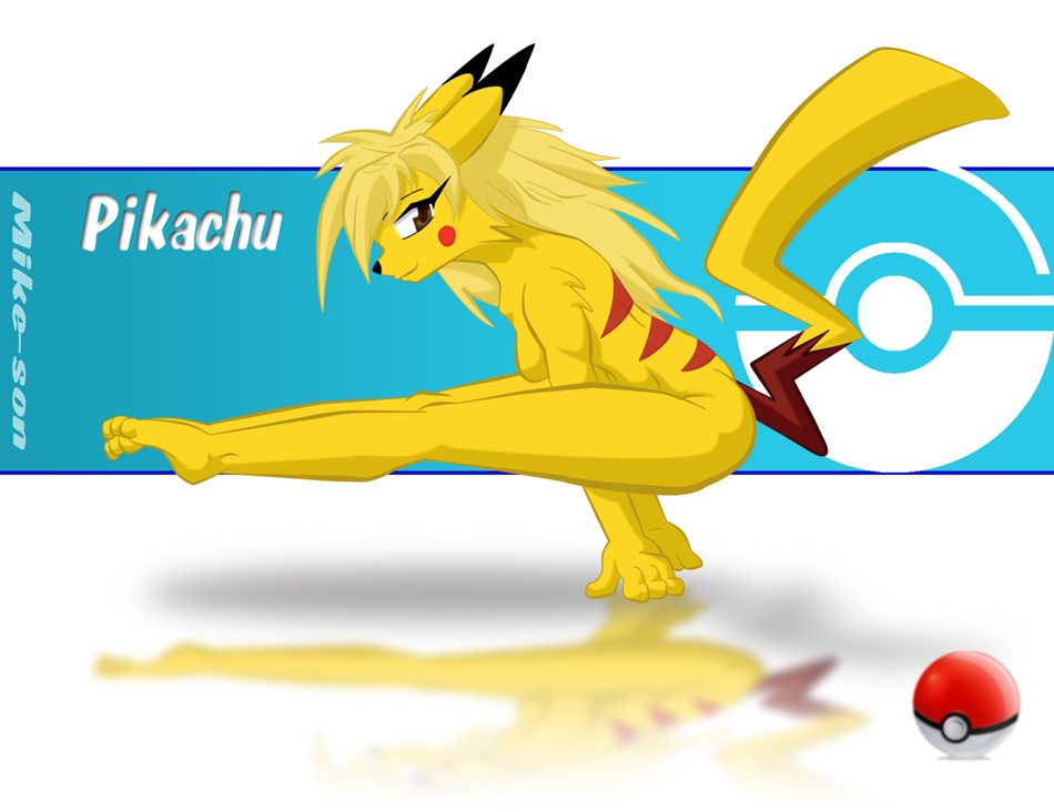 Pikachu handstand colored