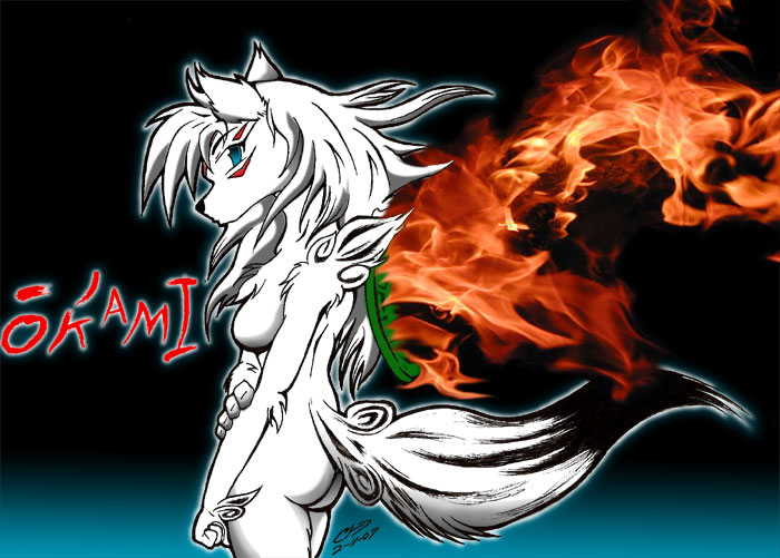 Okami outline colored