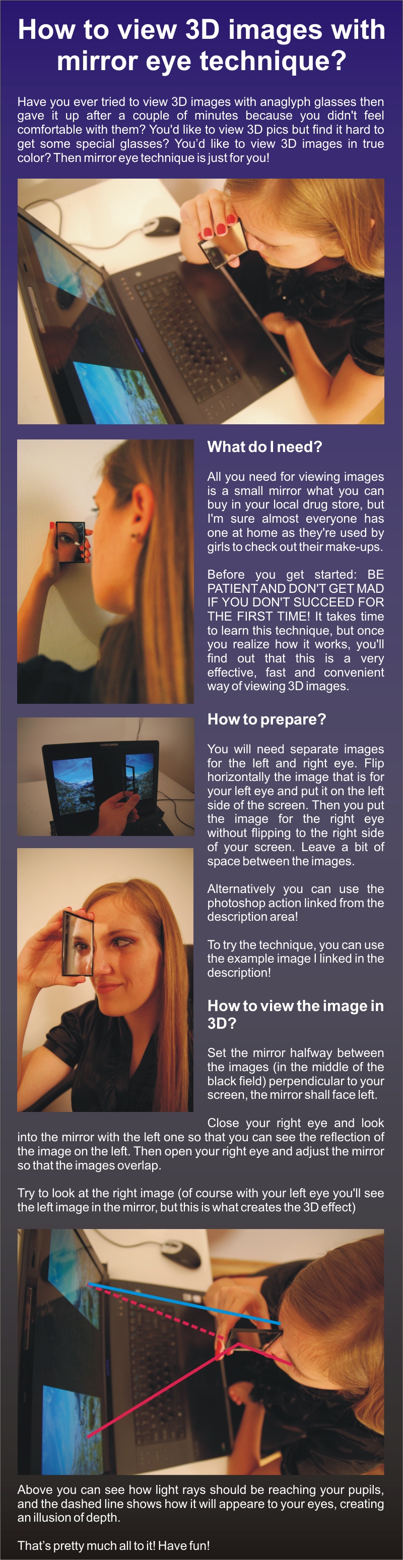 3D mirror eye view tutorial