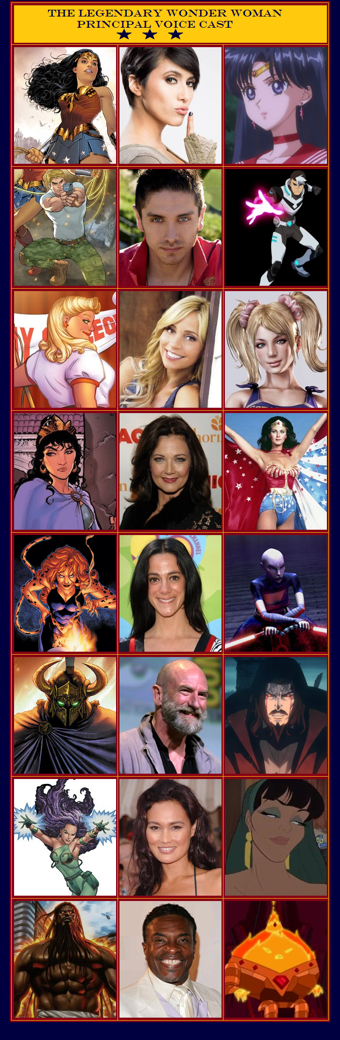 Wonder Woman Principal Voice Cast by xpectnutinbutfanfics on