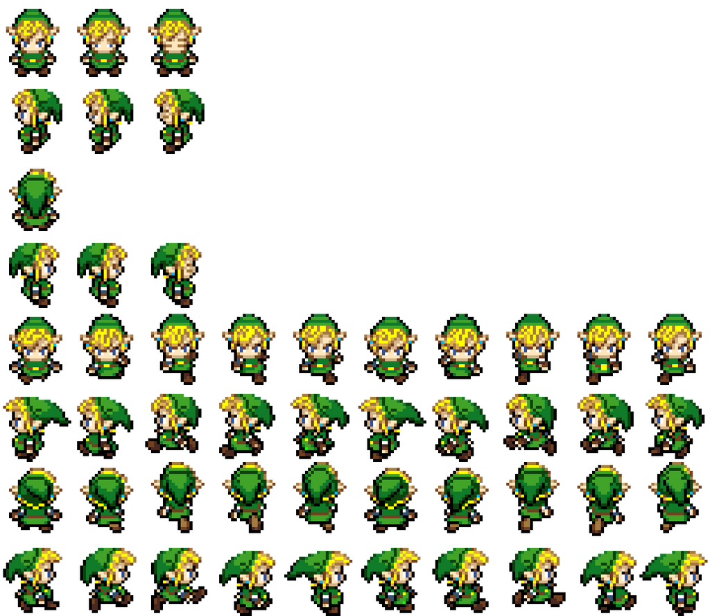 Link Sprite Sheet by TioZacDasGalaxias on DeviantArt