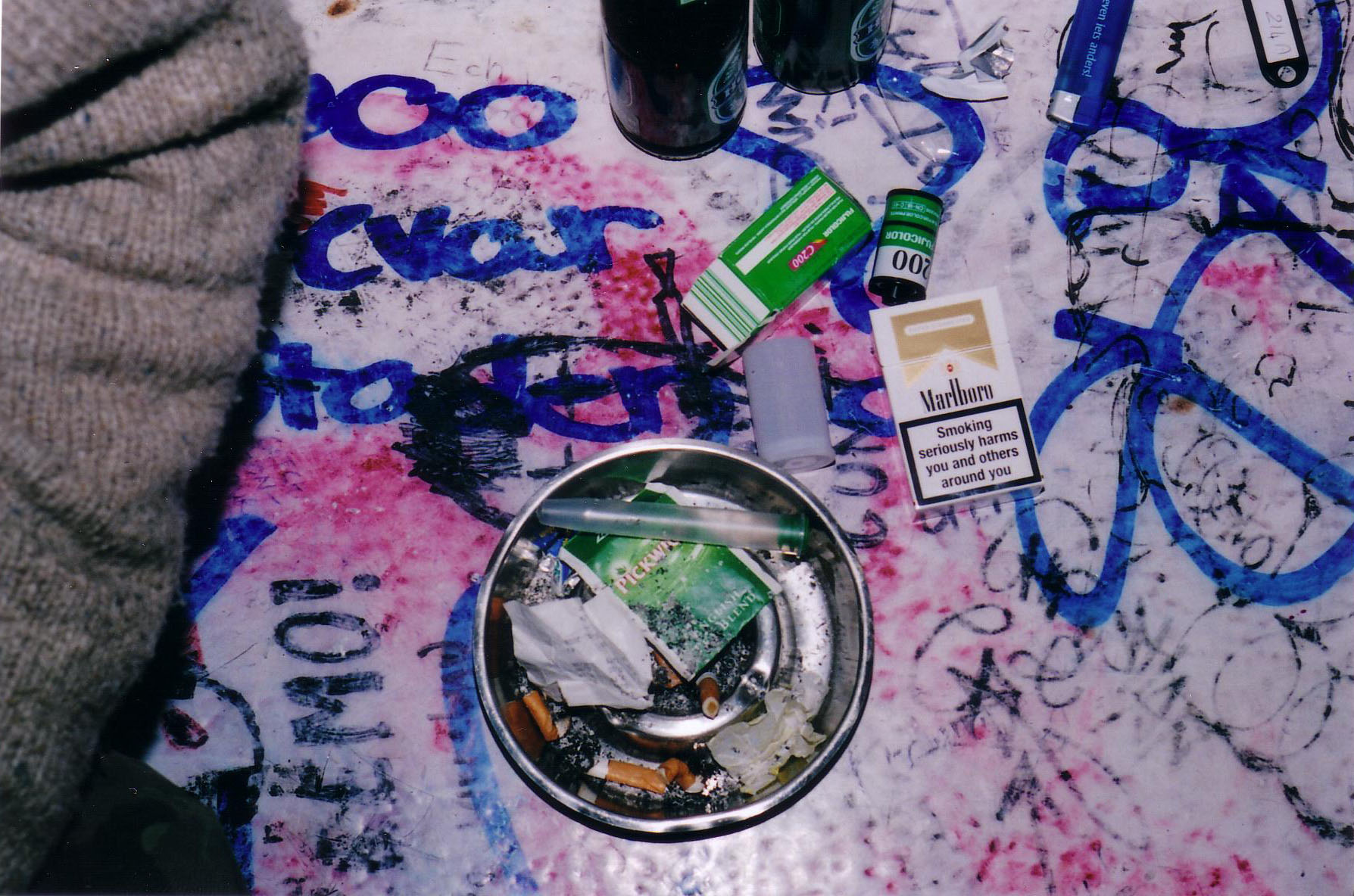 ashtray and objects