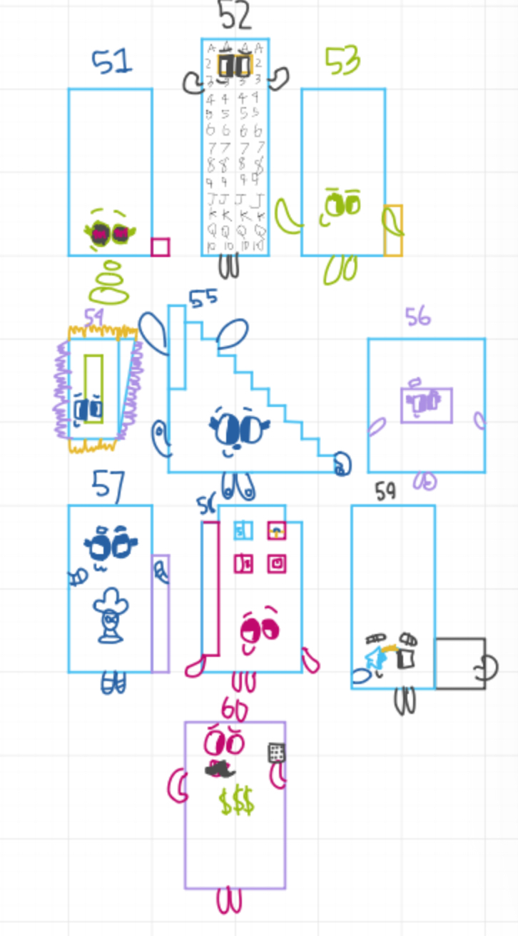 My Numberblocks 51-60 by TheMoonStarlight on DeviantArt