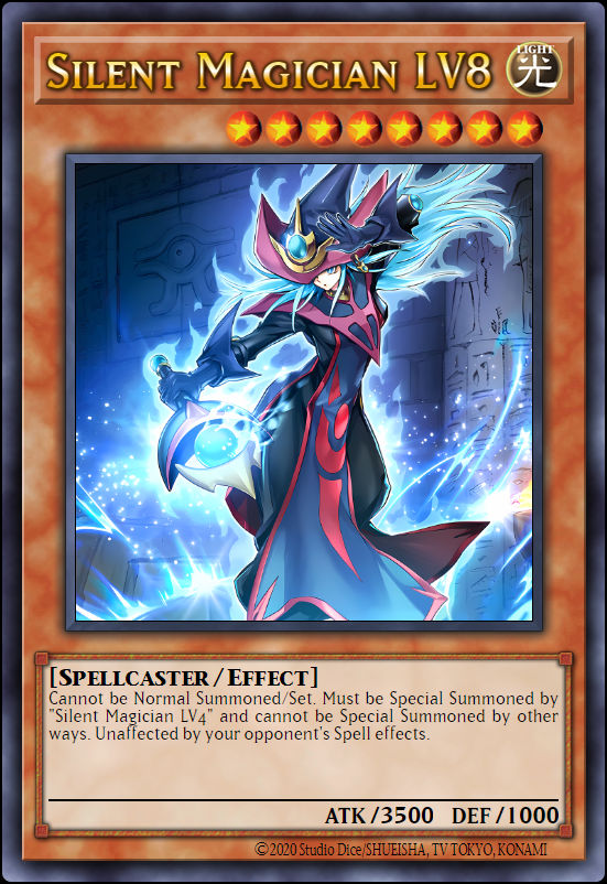 silent cards yugioh Yu-Gi-Oh! - Magician LV8 - YGLD-ENC04 - Ultra Rare - Unlimited Edition Mint / near mint condition trading card Silent Magician LV8 by UedaMizu