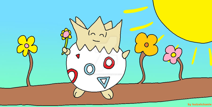 Togepi With Flowers by buizelchanie on DeviantArt