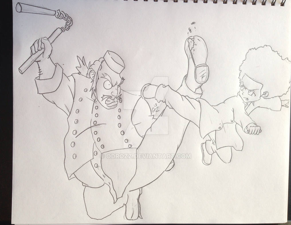 Huey VS Uncle Rukus by odrozz on DeviantArt