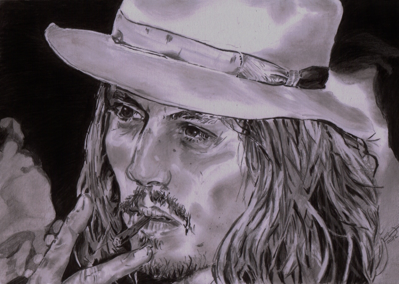 Pencil work of Johnny Depp