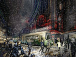 Snowing in Helsinki (animation) by angevla