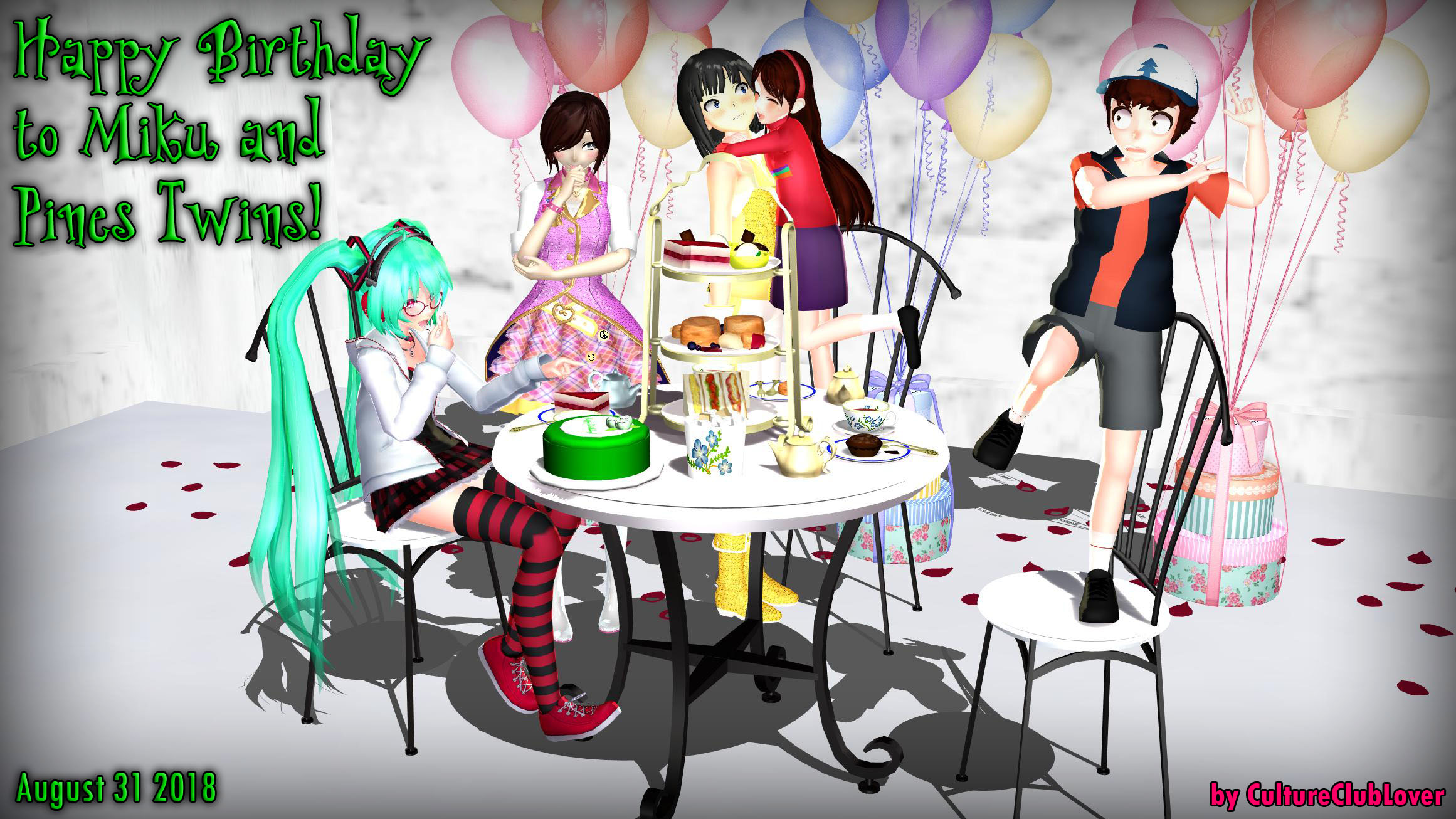 Happy Birthday to Miku and Pines Twins!