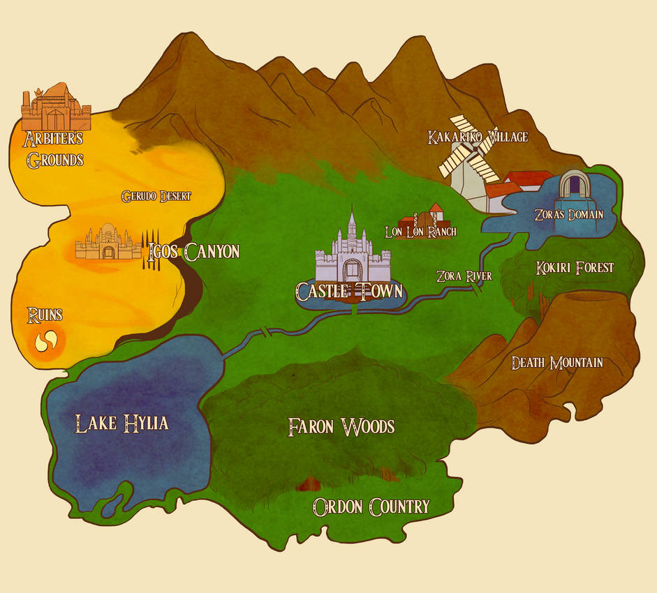 Map of Hyrule by YoYoii on DeviantArt