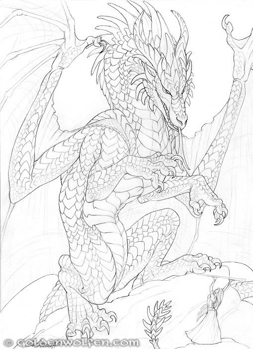 Calling the Dragon Drawing