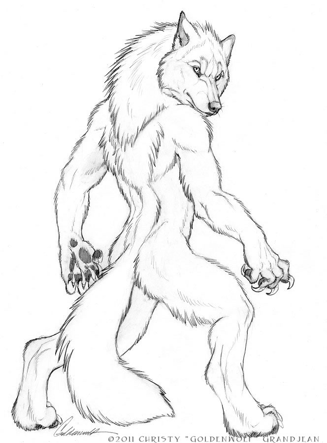 Gene Eric Werewolf by Goldenwolf