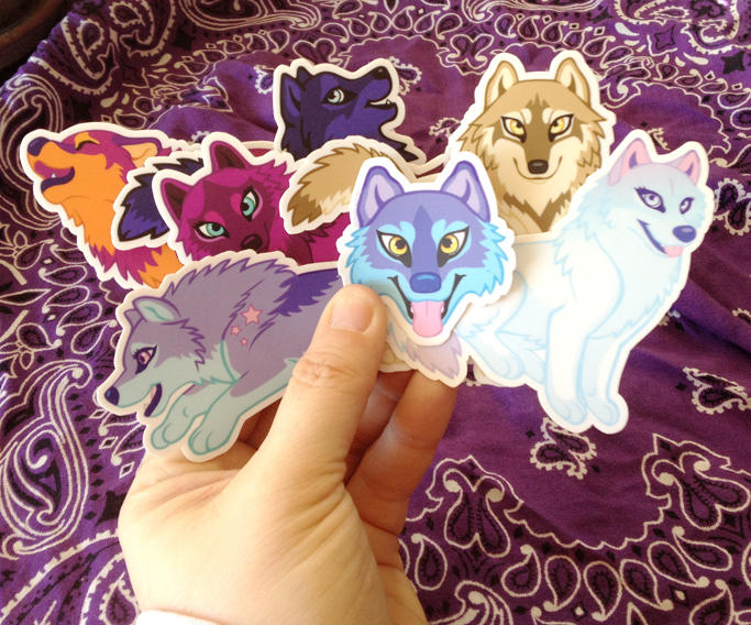 Wuff Sticker Wuffies Stickers In Hand by Goldenwolf on DeviantArt