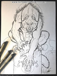 Gravestone Werewolf Patreon Coloring Page