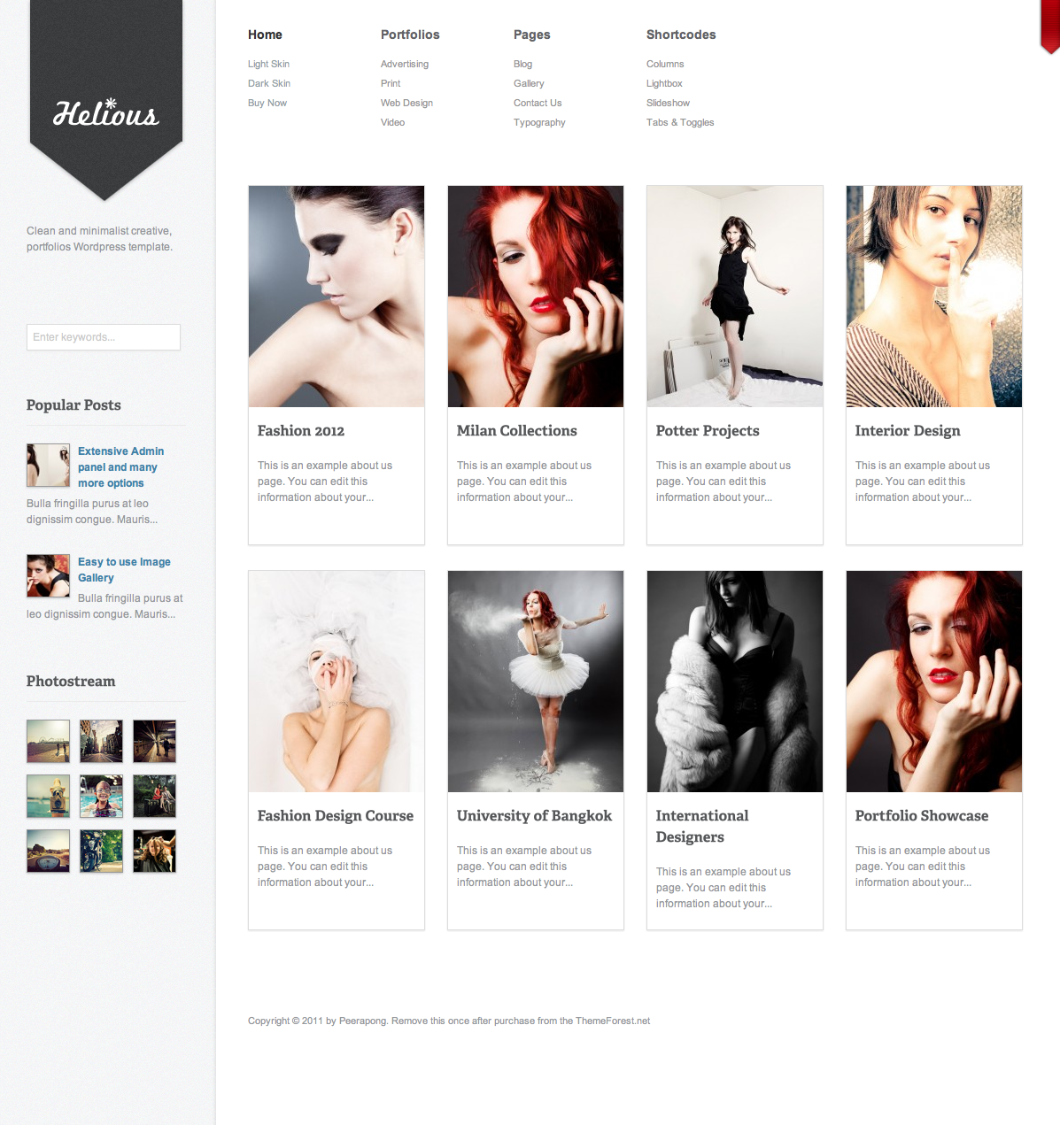 Helicious Grid Style WordPress