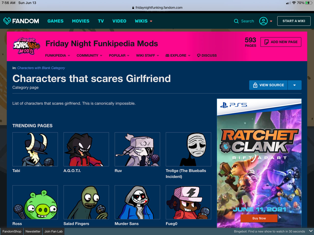 Friday Night Gaming, Funkipedia Mods Wiki