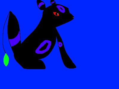 Umbreon with purple lunar rings