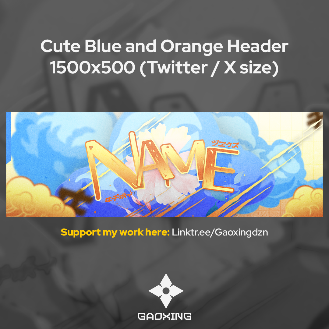 Cute Blue And Orange Header Template - Gaoxing by G4OX1NG on DeviantArt