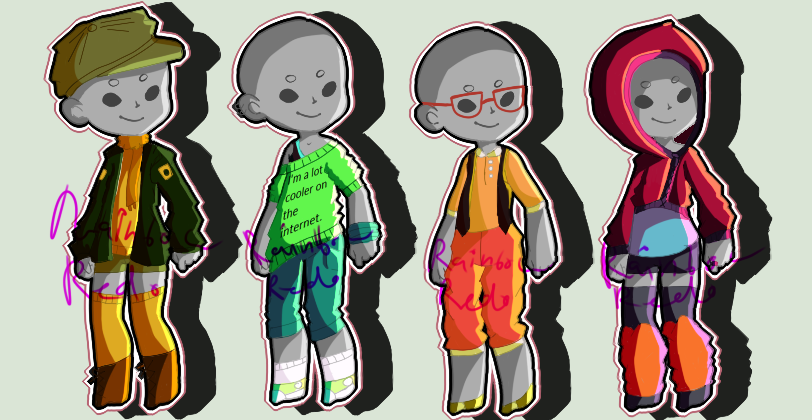 Outfit Adopts #1 (CLOSED) by RainbowRedo