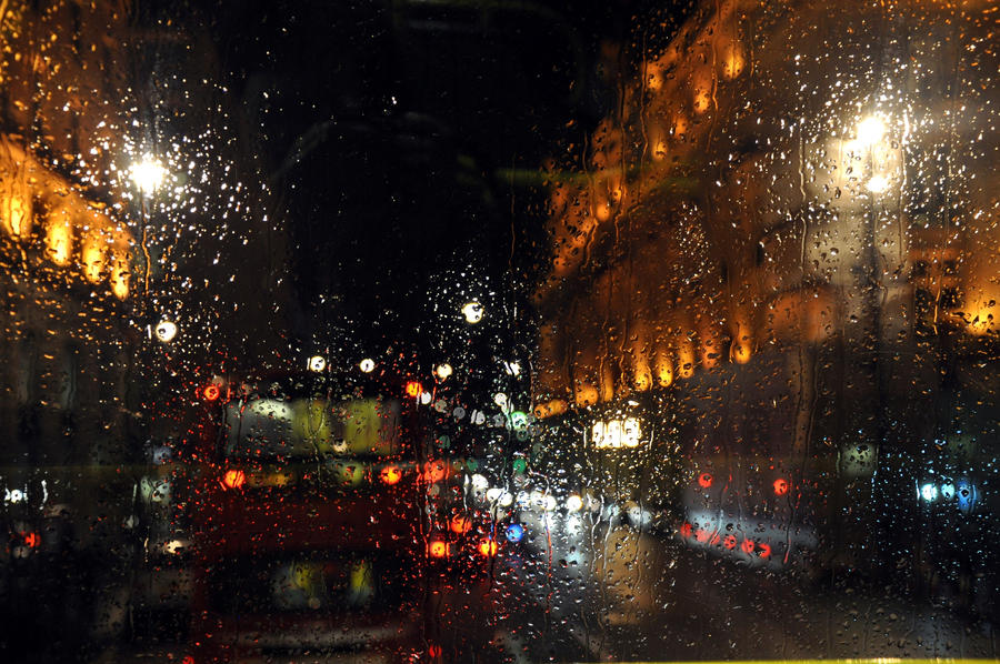 Rainy London in the Night