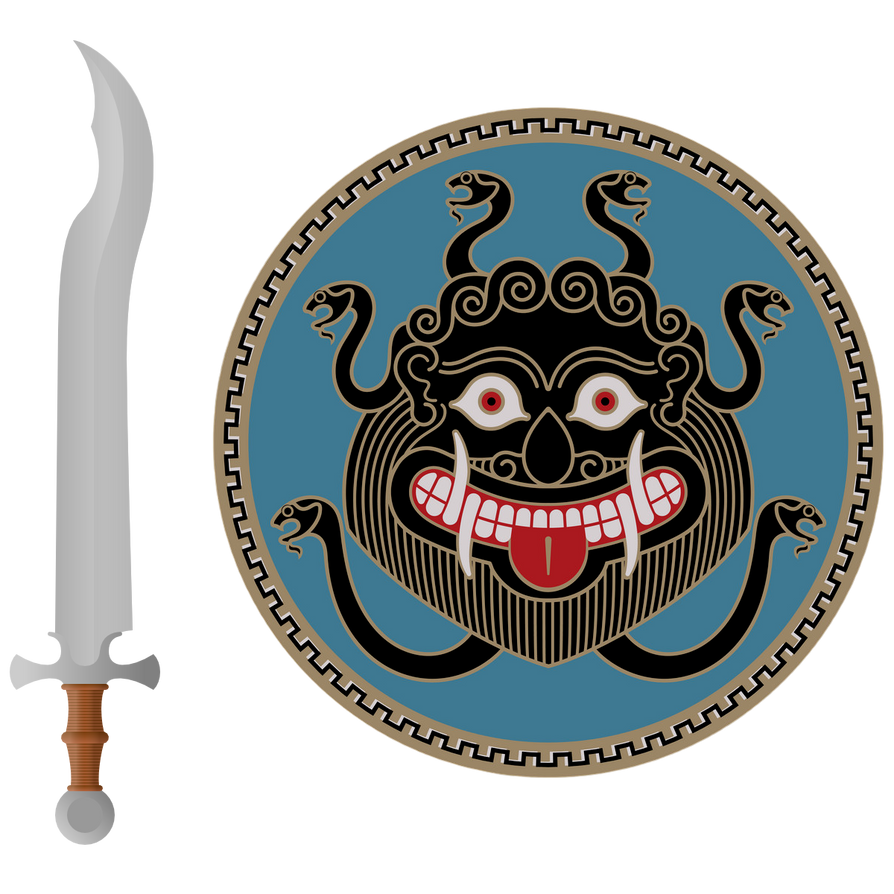 Sword and Shield of Perseus by Rootofalllight on DeviantArt