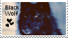 Black wolf stamp