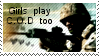Girls play C.O.D too stamp