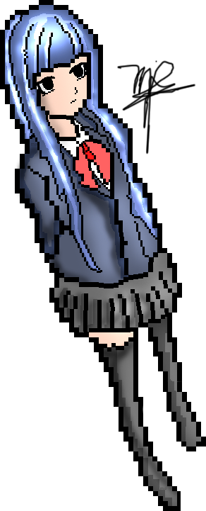 Pixel Anime Girl By Bluzlbee On Deviantart Pixel Anime Girl By Bluzlbee On Deviantart