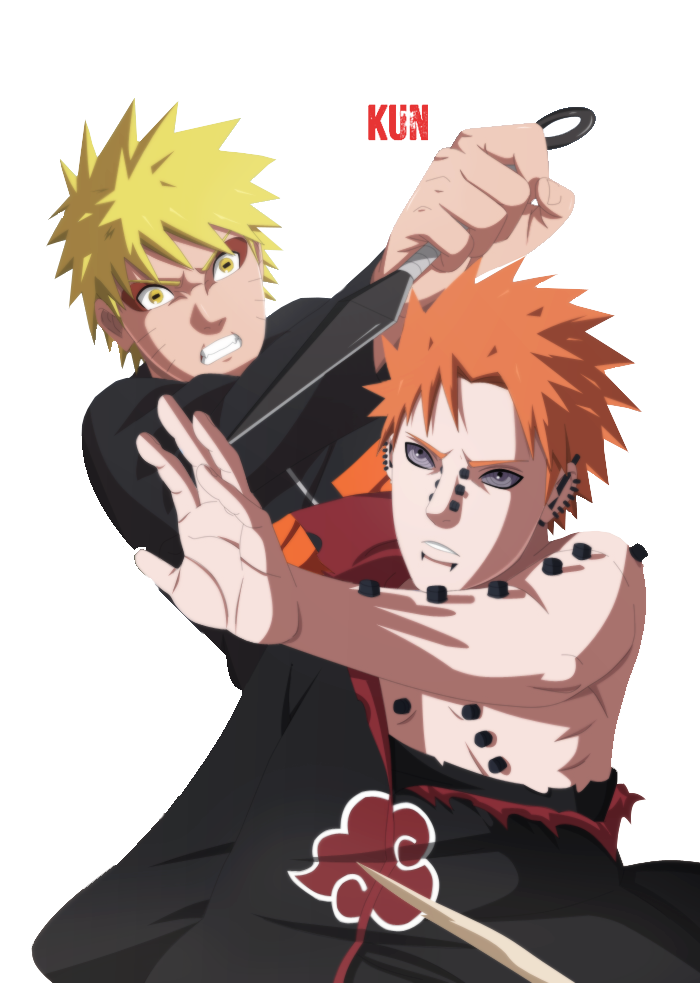 Desenho Naruto vs Pain by llucass on DeviantArt