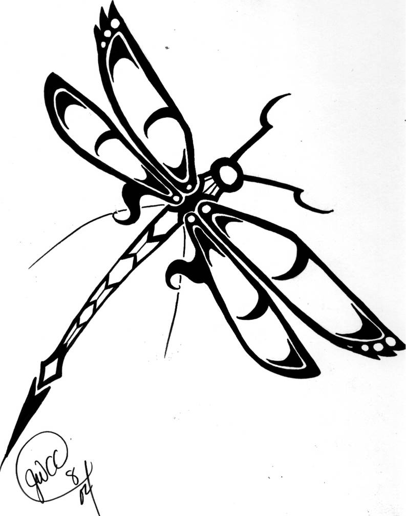 Dragonfly Tribal Tattoo by hsienlung on DeviantArt