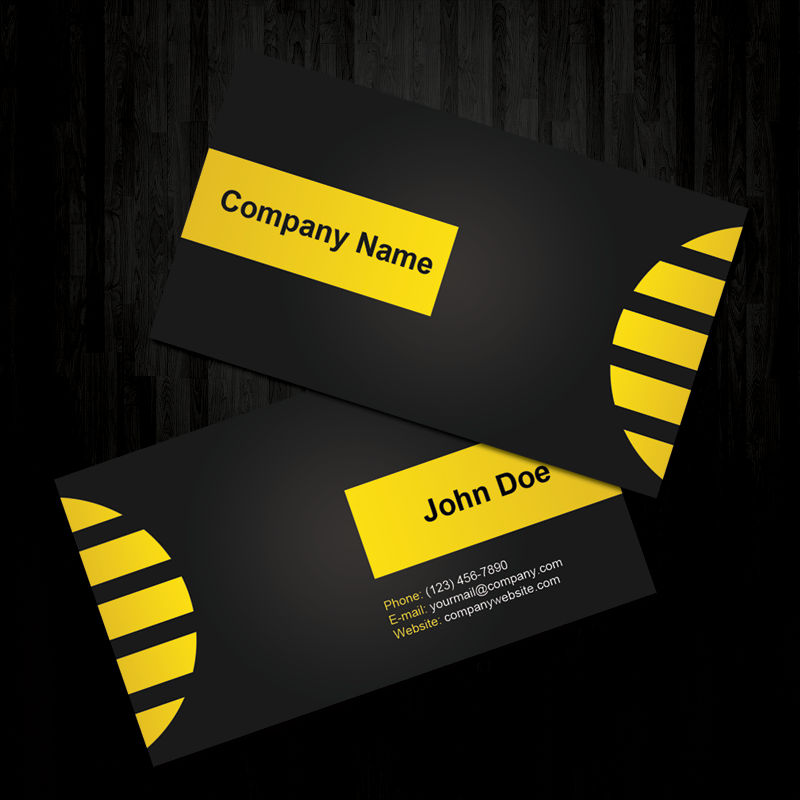 Цветная визитка. Стильные визитки. Визитка черно желтая. Стильная желтая визитка. Желто черный фирменный стиль.