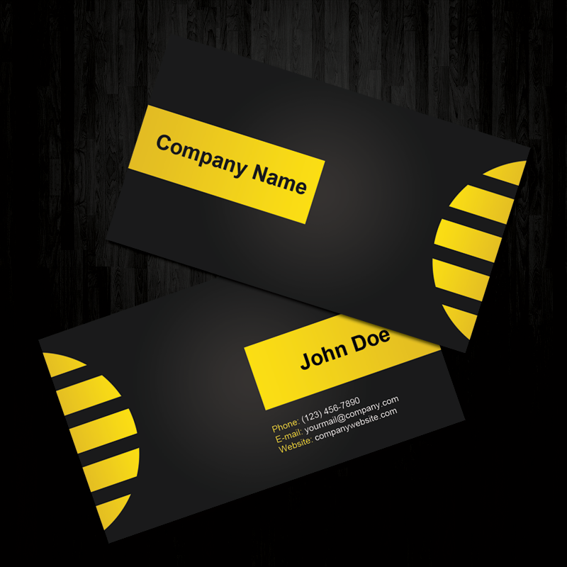 Black and Yellow Business Card