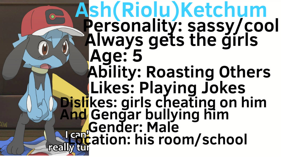 Ash Riolu Tf Ash (Riolu) Ketchum by AnthonyGUwU on DeviantArt