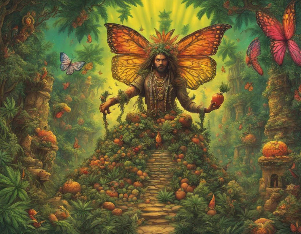 Mighty Rasta MightyRastafariButterflyFairyKingWeedWood420Jungle by ...