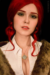 Triss Witcher 3 cosplay by Sladkoslava