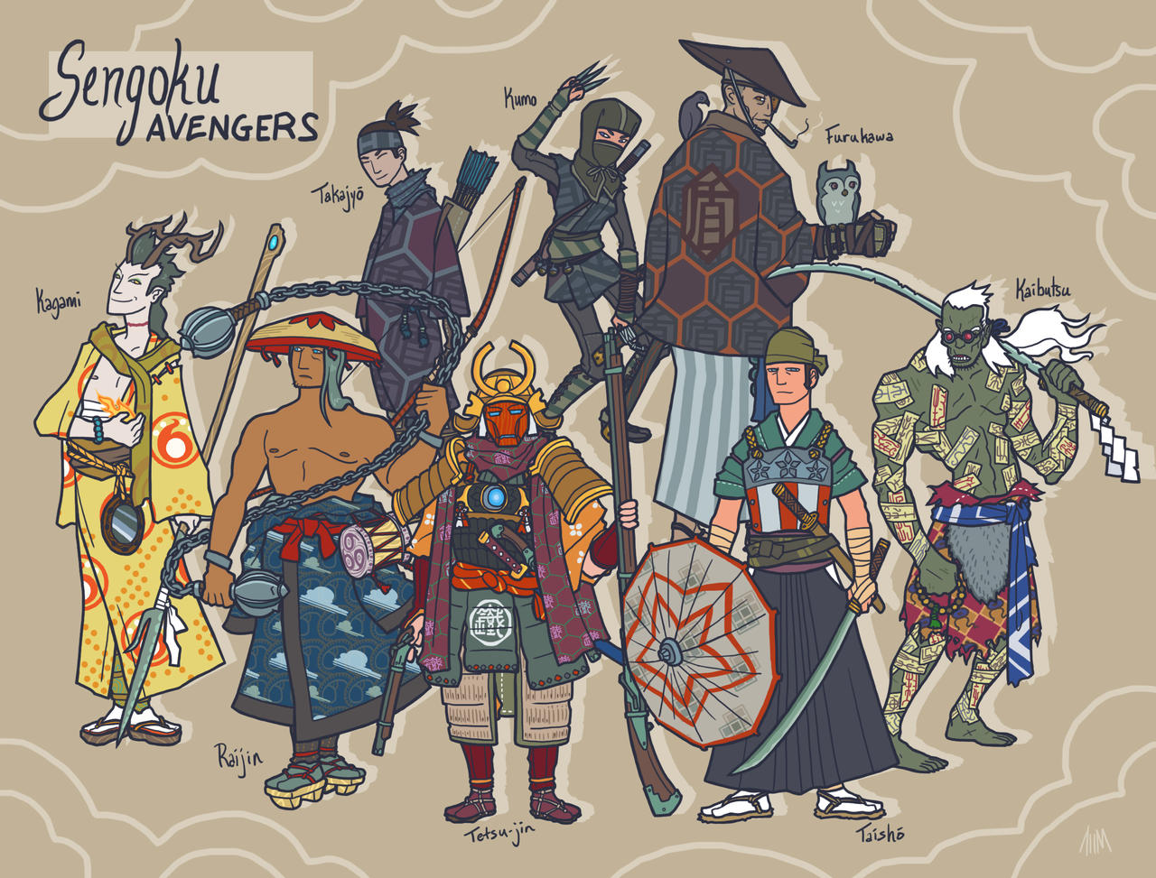 Sengoku Avengers: Full Roster