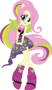 Rainbow Rocks Fluttershy Vector